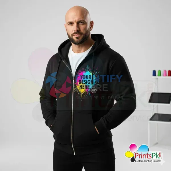 Custom Zipper Hoodie Printing in Pakistan