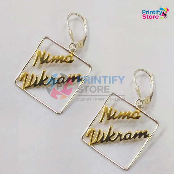 Stylish Name Earrings Customized Earrings
