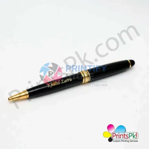 Customized Name Pen Black & Golden Pen