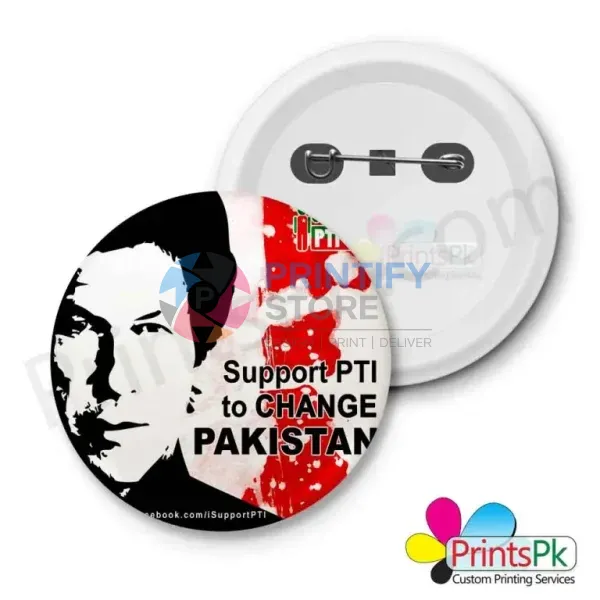 Pakistan Tehreek Insaf Badge PTI Badge Imran Khan Picture Pin Badge
