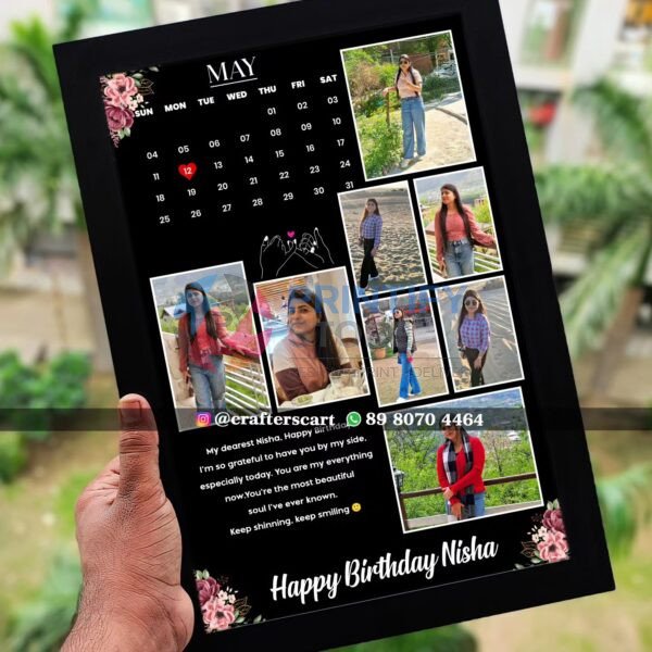 Customized Birthday Calendar Collage Frame