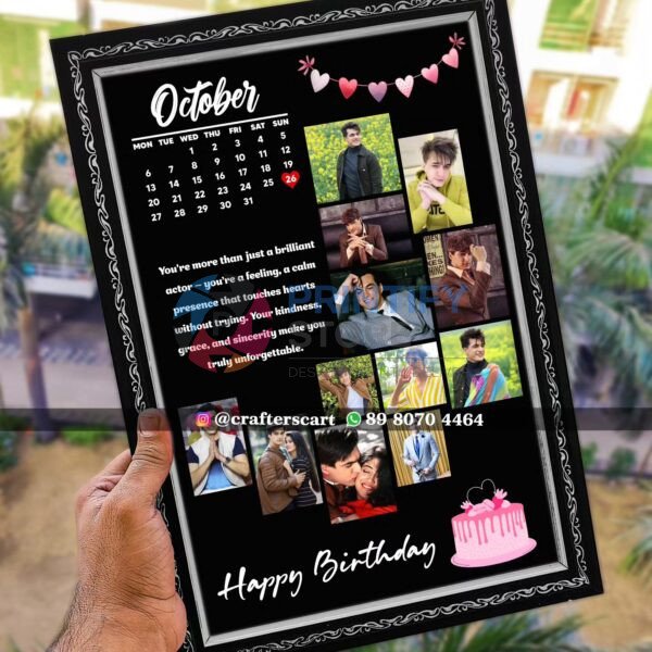 Customized Birthday Calendar Collage Frame