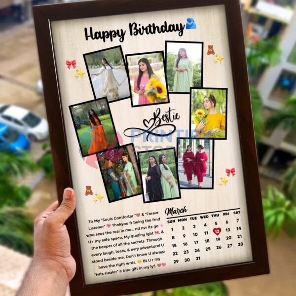 Customized BFF Birthday Collage Photo Frame | The Most Viral Bestie Birthday Gift